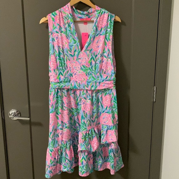 🐢 Lilly Pulitzer Rare Annalise V-neck Dress 🐢 - Picture 4 of 4